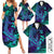 Purple Polynesian Family Matching Summer Maxi Dress and Hawaiian Shirt Tribal Hammerhead Shark LT14 - Polynesian Pride