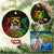 Custom Photo Vanuatu Christmas Ornaments Vanuatuan Pig Tusk Reggae Polynesian Pattern CTM14 Circle Blue - Polynesian Pride
