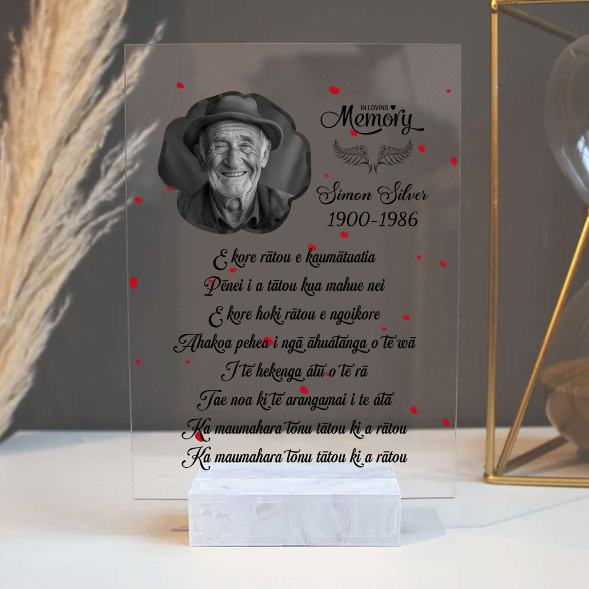 Custom Photo New Zealand ANZAC Day Memorial Plaque - We Will Remember You Personalized Acrylic Plaque CTM05 Acrylic Table Sign - Polynesian Pride