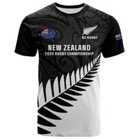 New Zealand Silver Fern Rugby T Shirt 2025 All Black Go Champions Maori Pattern LT14