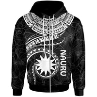 Nauru Polynesian Hoodie Nauru Waves (White)