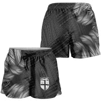 2026 Autumn Rugby Nations Fiji Shorts for Women Fijian Palm Leaf Tapa Tribal Inspired LT9 - Polynesian Pride