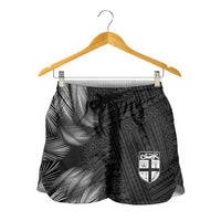 2026 Autumn Rugby Nations Fiji Shorts for Women Fijian Palm Leaf Tapa Tribal Inspired LT9 - Polynesian Pride