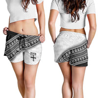 2026 Autumn Rugby Nations Fiji Shorts for Women Fijian Tapa Tribal Lauhala Inspired LT9 - Polynesian Pride