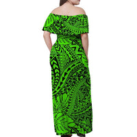 Matching Hawaiian Outfits For Couples Polynesian Tribal Art Green LT14 - Polynesian Pride