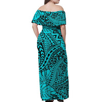 Matching Hawaiian Outfits For Couples Polynesian Tribal Art Turquoise LT14 - Polynesian Pride