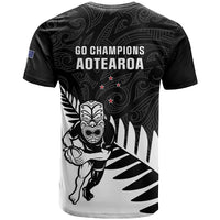 New Zealand Silver Fern Rugby T Shirt 2025 All Black Go Champions Maori Pattern LT14