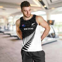 Personalised New Zealand Silver Fern Rugby Men Tank Top All Black Go Champions Maori Pattern LT14