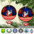 Custom Polynesian Christmas Ornaments Happy Santa Claus With Coat Of Arms CTM14 Circle Blue - Polynesian Pride