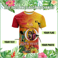 Polynesian Pride Papua New Guinea Independence T Shirt Custom Photo, Plumeria & Provinces Flags CTM14