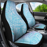 Baby Blue Gradient Polynesia Car Seat Cover Hawaiian Tribal Hammerhead Shark Tattoo LT14 One Size Baby Blue - Polynesian Pride