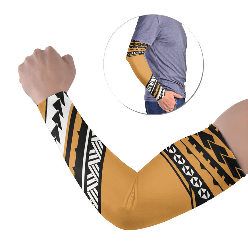 Polynesian Arm Sleeve (Set of 2) Simple Gold No.1 LT6 Set of 2 Gold - Polynesian Pride