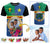 Tafea Province Custom T Shirt With Photo Vanuatuan Boar's Tusk Flag Multicolored CTM09 - Polynesian Pride