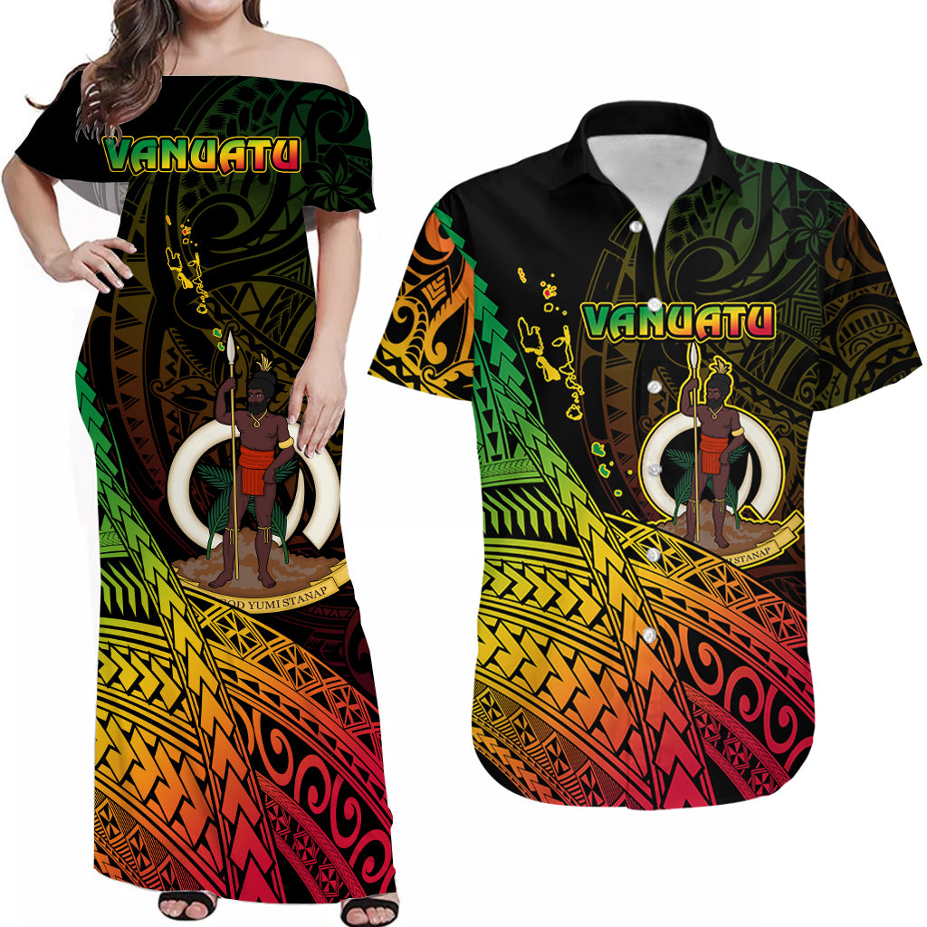 Vanuatu Matching Hawaiian Shirt and Dress Proud To Be A Ni Van LT14 Reggae - Polynesian Pride