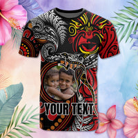 Custom Photo Aotearoa And Australia Toitu Te Tiriti T Shirt Honour The Treaty Stand Together Stand Stronger