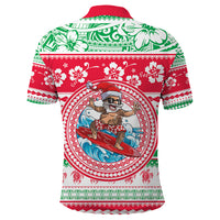 Custom Photo Polynesian Christmas Polo Shirt - Polynesian Pride