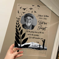 Custom Photo New Zealand ANZAC Day Memorial Acrylic Plaque Lest We Forget CTM05 - Polynesian Pride