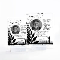 Custom Photo New Zealand ANZAC Day Memorial Acrylic Plaque Lest We Forget CTM05 - Polynesian Pride