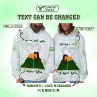 Custom Polynesian Couple Volcano Valentine Day Hoodie I LAVA YOU