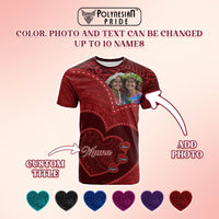 Custom Photo Happy Mother's Day T Shirt Polynesian Pattern CTM05 - Polynesian Pride