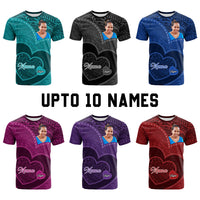 Custom Photo Happy Mother's Day T Shirt Polynesian Pattern CTM05