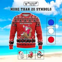 Custom Christmas New Zealand Symbols Knitted Sweatshirt Maori Pattern