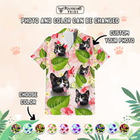 Custom Photo Funny Pet Face - National Pet Day Hawaiian Shirt Polynesian Pattern