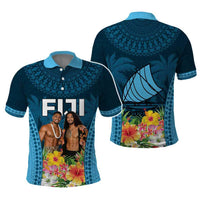 Custom Photo Fiji Day Polo Shirt Tropical Vibes