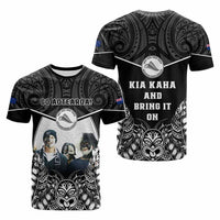 Custom Photo New Zealand Fern Rugby T Shirt Maori Pattern CTM05 - Polynesian Pride