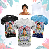Custom Photo Guam Chamorro T Shirt Tribal Latte Stone With Dolphins CTM05 Multicolor - Polynesian Pride