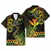 Custom Hawaii Symbols Hawaiian Shirt Plumeria Kakau Polynesian Tribal CTM05 - Polynesian Pride