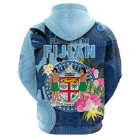 Custom Photo Fiji Hoodie Polynesian Palm Tree Fijian Tapa Pattern - Polynesian Pride