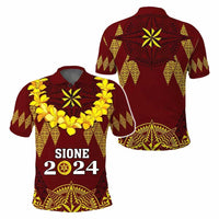 Custom Tonga School Graduation Polo Shirt Tongan Ngatu Pattern With Graduation Wreath CTM05 - Polynesian Pride