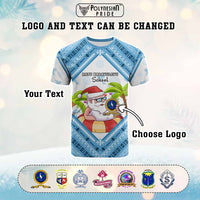 Custom Christmas Fiji Schools T Shirt Santa Claus Logo CTM05 - Polynesian Pride