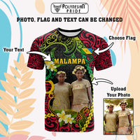 Custom Photo Vanuatu Provinces T Shirt Coat Of Arms Plumeria Polynesian Pattern