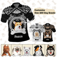 Custom Dog Polo Shirt With Polynesian Pattern CTM05 - Polynesian Pride