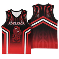 New Zealand Aotearoa Iwi Personalised Text Basketball Jersey Maori Hei Tiki Special Style CTM05 - Polynesian Pride