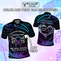 Custom Suicide Prevention Awareness Memorial Polo Shirt In Loving Memory Polynesian Style CTM05 - Polynesian Pride