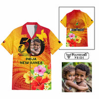 Custom Photo Papua New Guinea 50th Years Hawaiian Shirt Hapi De bilong Indipendens Papua Niugini