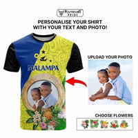 Malampa Province Custom T Shirt With Photo Vanuatuan Boar's Tusk Flag Multicolored CTM09 - Polynesian Pride