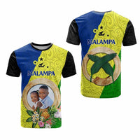 Malampa Province Custom T Shirt With Photo Vanuatuan Boar's Tusk Flag Multicolored CTM09 - Polynesian Pride
