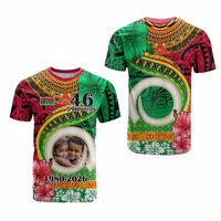 Custom Photo Vanuatu Year Anniversary T Shirt Yumi Indipendens Dei