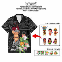 Custom Polynesian Traditional Costume Hawaiian Shirt Tropical Flower
