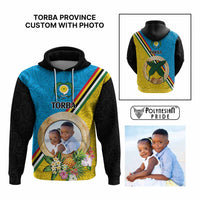 Torba Province Custom Hoodie With Photo Vanuatuan Boar's Tusk Flag Multicolored