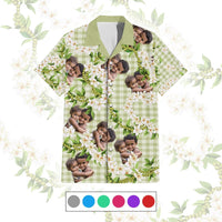 Custom Photo Hawaiian Palaka Hawaiian Shirt Mokihana Maile Ilima Leis CTM09 Multicolor - Polynesian Pride