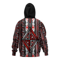 Personalised Aotearoa Iwi Photo Name Hoodie Traditional Maori Taniko Kowhaiwhai Pattern