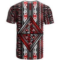 Personalised Aotearoa Iwi Photo Name T shirt Traditional Maori Taniko Kowhaiwhai Pattern