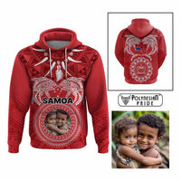 Custom Photo Samoa Hoodie Polynesian Fish Tattoo and Boar Tusk Art CTM09 Multicolor - Polynesian Pride