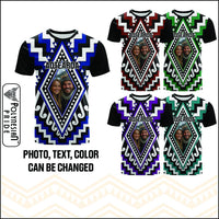 Custom Photo New Zealand Maori Patikitiki Taniko Motifs T Shirt