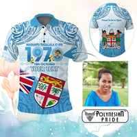 Custom Photo Fiji Day 1970 Polo Shirt Proud To Be A Fijian Tapa Pattern